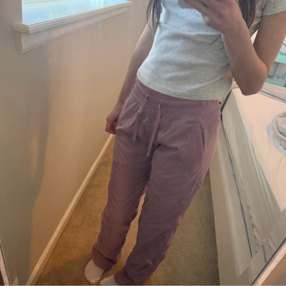 Never worn Lululemon wide leg joggers with warm inside